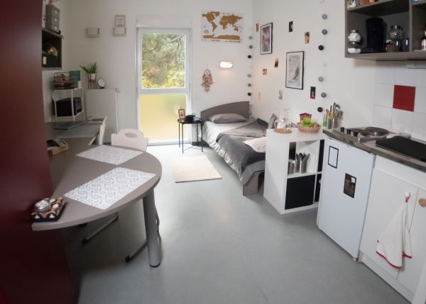 Photo : CROUS accommodations are allocated to scholarship students based on social criteria - Ausone Residence in Pessac © Bordeaux-Aquitaine CROUS