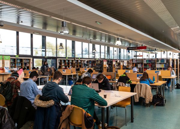 Photo : Les bibliothèques universitaires de l'université de Bordeaux sont toujours très plébiscitées par l'ensemble des étudiantes et des étudiants, quelques soient les formations  ©Université de Bordeaux