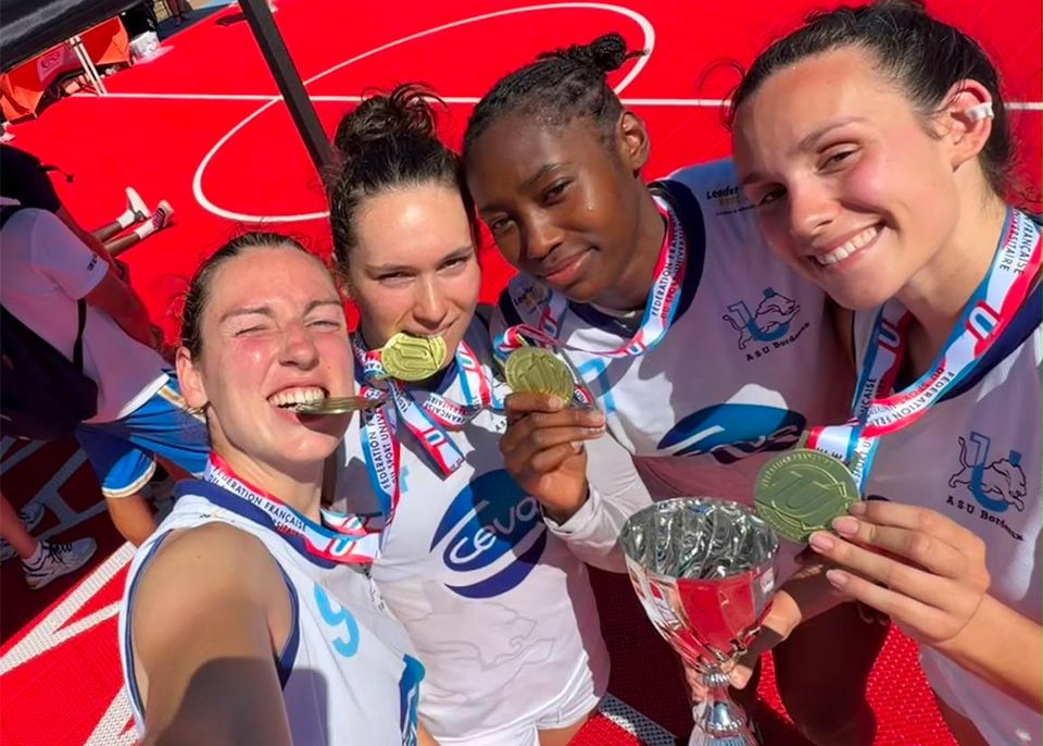 Les basketteuses 3x3 championnes de France universitaires © université de Bordeaux