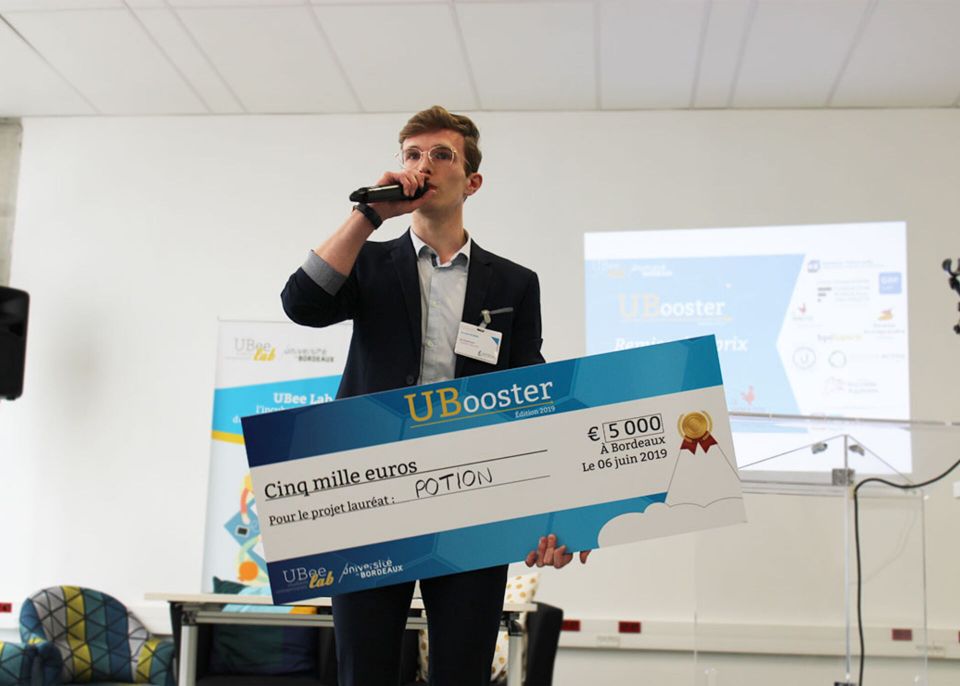 Nicolas Subra, UBooster 2019 award winner for the project Le Magicien Bio © University of Bordeaux