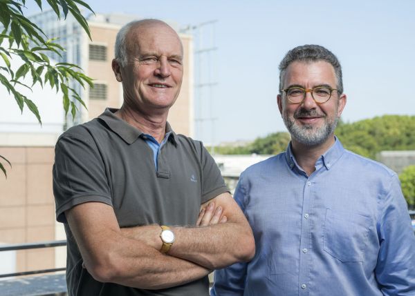Photo : Jean-Baptiste Verlhac and Jérôme Cayssol (right), heads of the Material and light sciences research department © Gautier Dufau