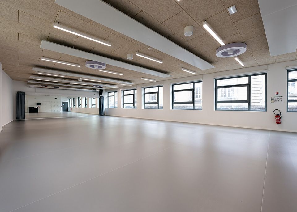 La salle de danse, aménagée en 2024, au sein de la Station Marne © Gautier DUFAU