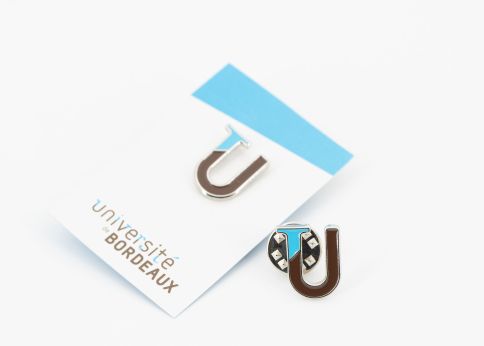 Photo Pins en forme de « U » en métal - Coloris unique : bleu et marron - Fabriqué en Europe - PU TTC : 2,00 €