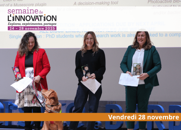 Photo : Remise des prix Mature your PhD+ 2024 © université de Bordeaux